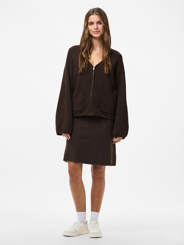 Rokken - Pcjunna Hw Short Knit Skirt van Pieces