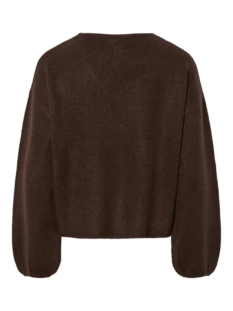 Pulls - Pcjunna Ls V-Neck Knit Cardigan van Pieces