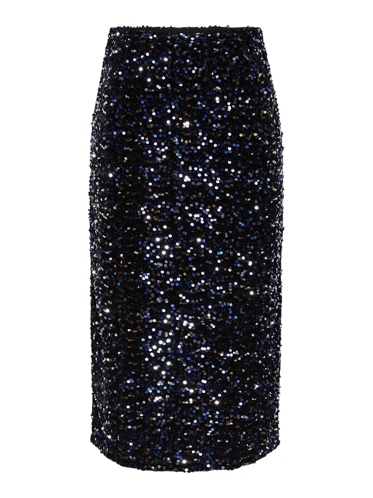 Black Bellweather Blue Rokken - Pckam Hw Midi Skirt van Pieces