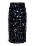 Black Bellweather Blue Rokken - Pckam Hw Midi Skirt van Pieces