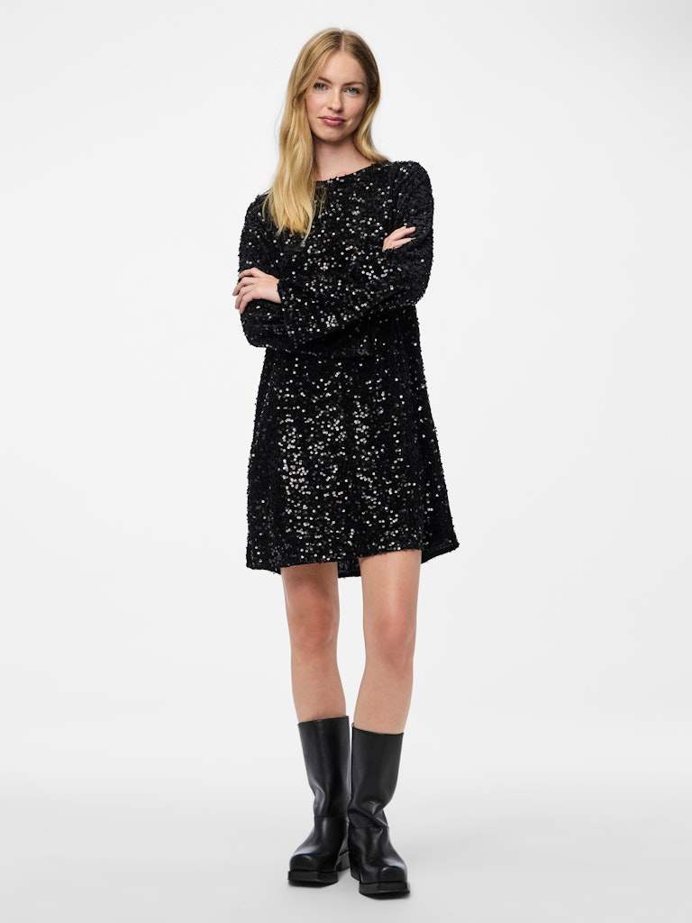 Pckam Ls Deep Back Bow Dress van Pieces – Jurken voor dames | Meisjes Brugge