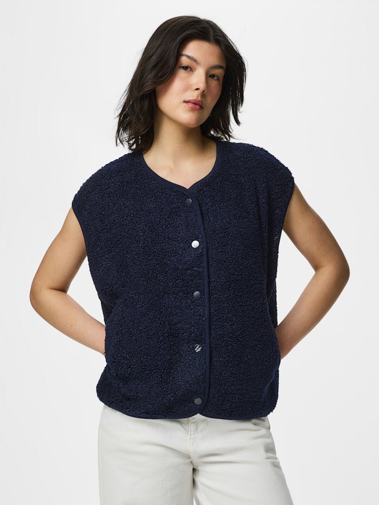 Pckatty Teddy Vest Noos van Pieces – Jassen voor dames | Meisjes Brugge