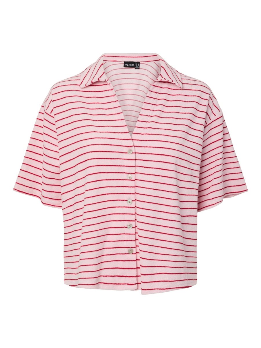 Pckay Frotte Ss Shirt van Pieces – Shirts voor dames | Meisjes Brugge