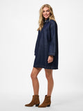 Pckenya Ls A - Shape Denim Dress Noos - koop Jurken van Pieces bij Meisjes Brugge