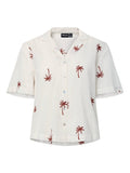 Pckiana Ss Embrodiery Shirt van Pieces – Tops voor dames | Meisjes Brugge