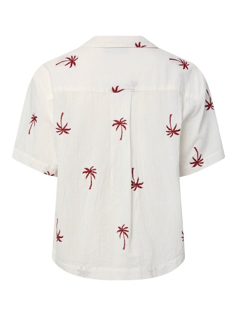 Pckiana Ss Embrodiery Shirt van Pieces – Tops voor dames | Meisjes Brugge