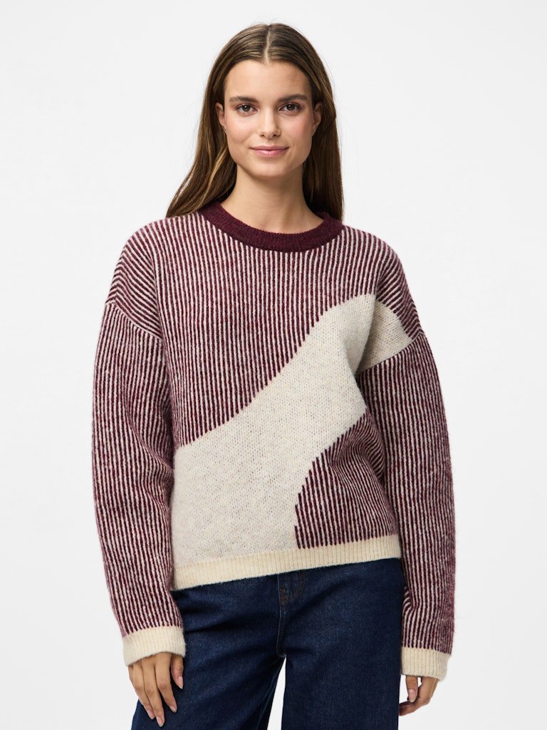Pulls - Pclinna O-Neck Loose Knit van Pieces