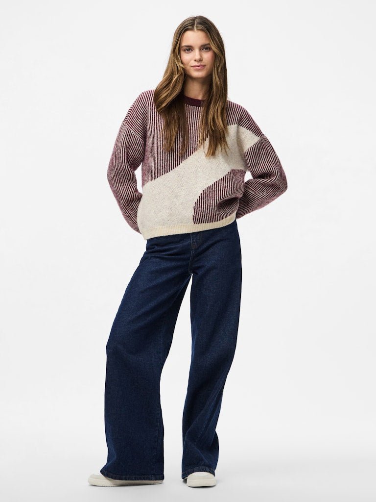 30% Pclinna O-Neck Loose Knit van Pieces – Pulls voor dames | Meisjes Brugge