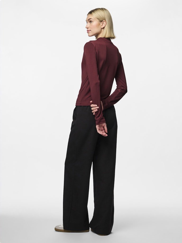 Pcmadison Ls Draped Top Noos van Pieces – Tops voor dames | Meisjes Brugge