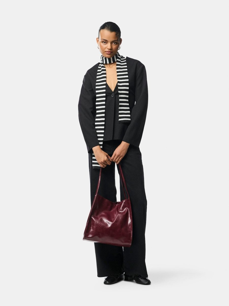 Tassen - Pcmalou Patent Shopping Bag van Pieces