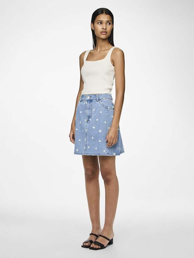 Rokken Pcmay Hw Short Denim Skirt D2D van Pieces