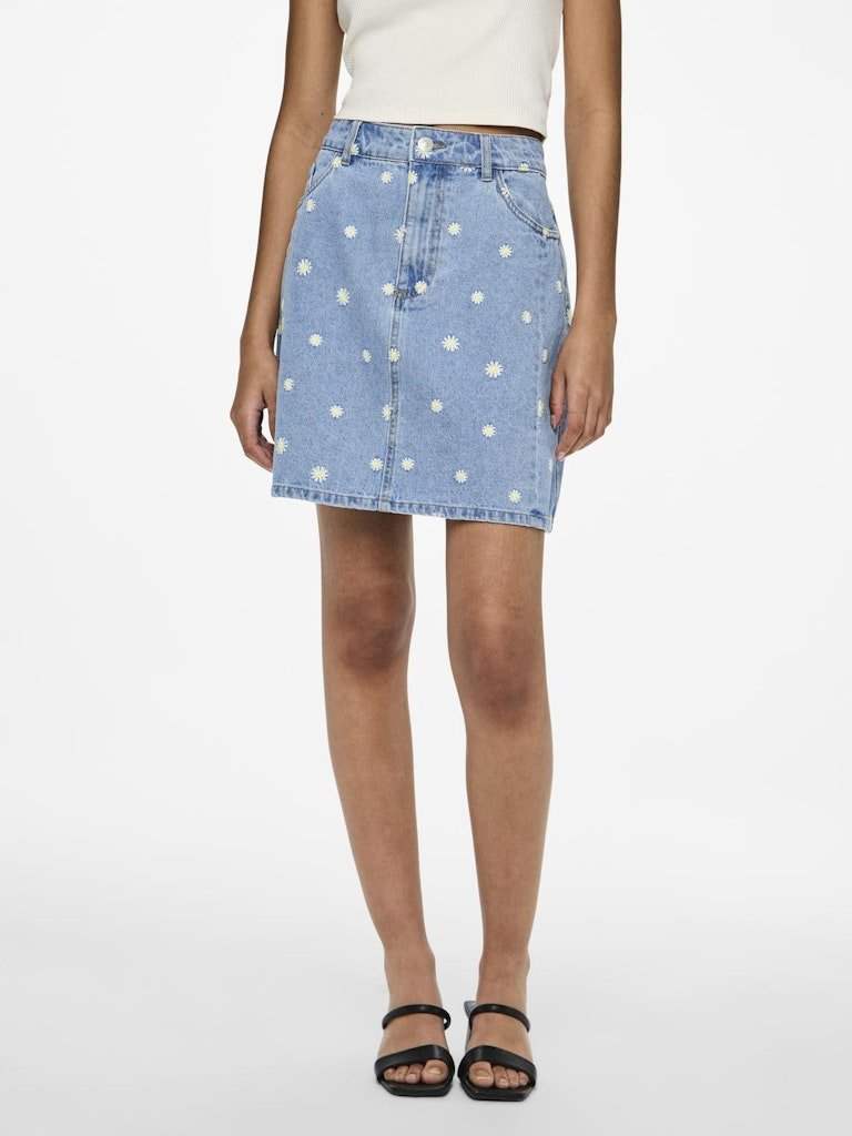 Rokken Pcmay Hw Short Denim Skirt D2D van Pieces