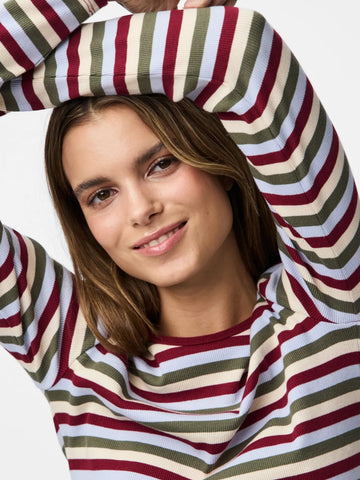 Tops - Pcmay Ls Striped Top van Pieces