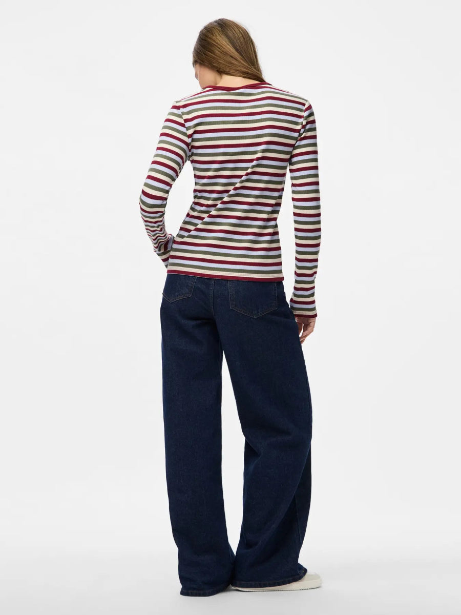 Tops - Pcmay Ls Striped Top van Pieces