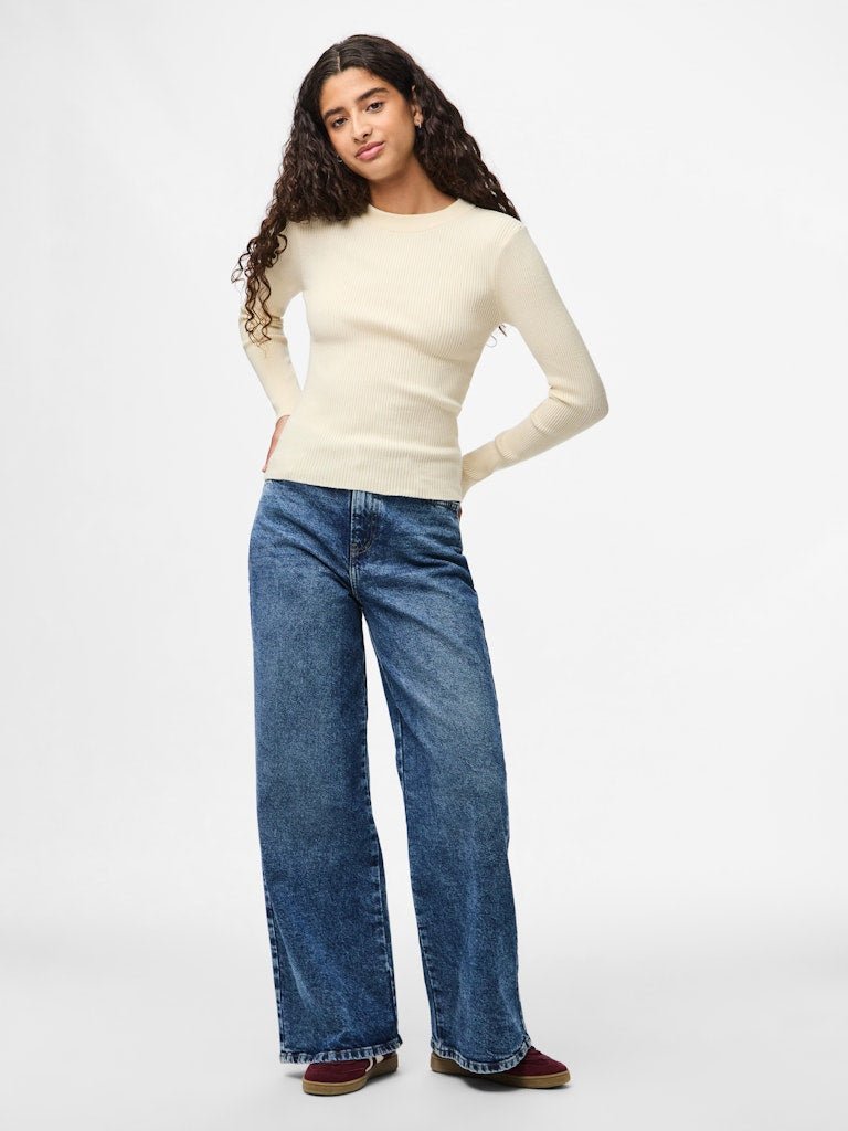 Pcmira New Ls O - Neck Knit Noos - koop Pulls van Pieces bij Meisjes Brugge