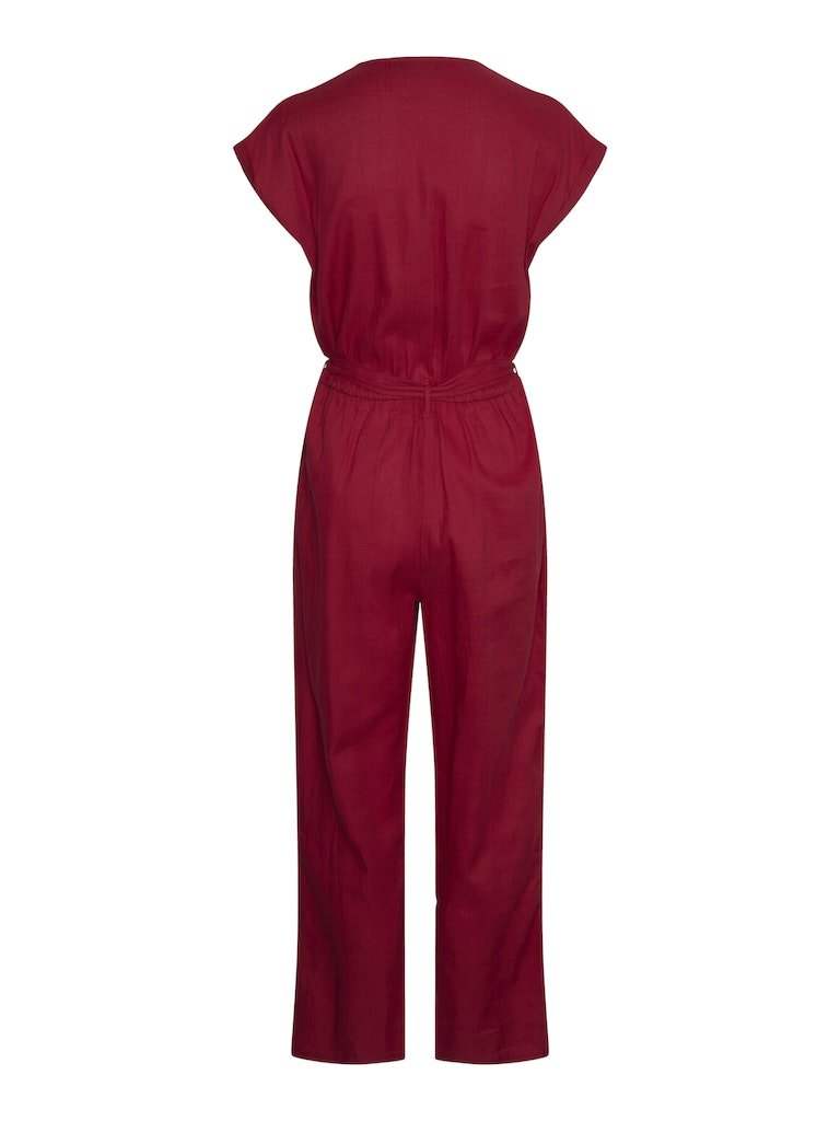 Cerise Jumpsuits - Pcmuna Ss V-Neck Jumpsuit van Pieces