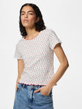 Pcmya Ss Pointelle T-Shirt D2D – Tops voor dames in kleur | Meisjes