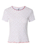 Pcmya Ss Pointelle T-Shirt D2D – Tops voor dames in kleur | Meisjes