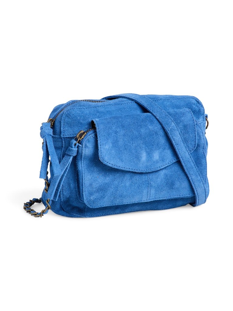 Blue indigo ONE SIZE Handtassen - Pcnaina Suede Cross Over Bag van Pieces