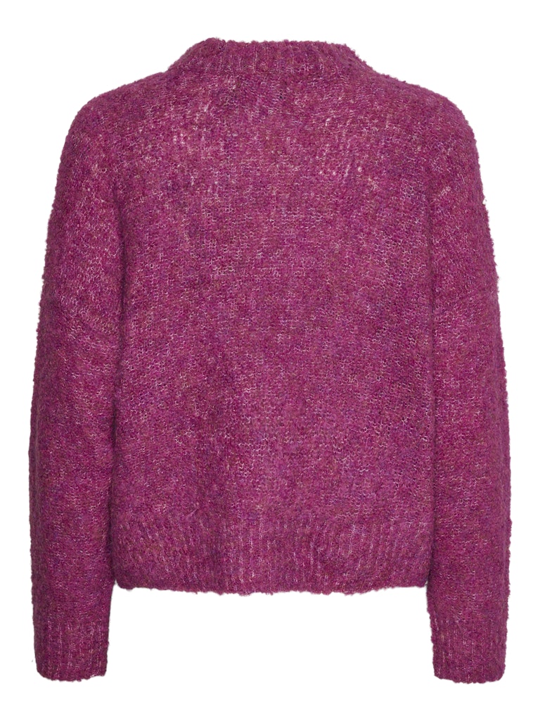 Beetroot Purple MELANGE Jurken - Pcnatherine Ls O-Neck Knit van Pieces