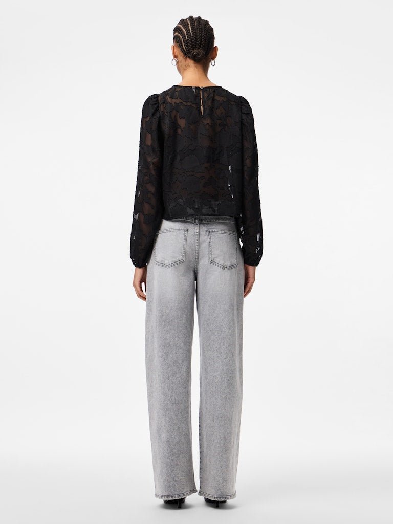 Tops - Pcnea Ls Lace Top van Pieces