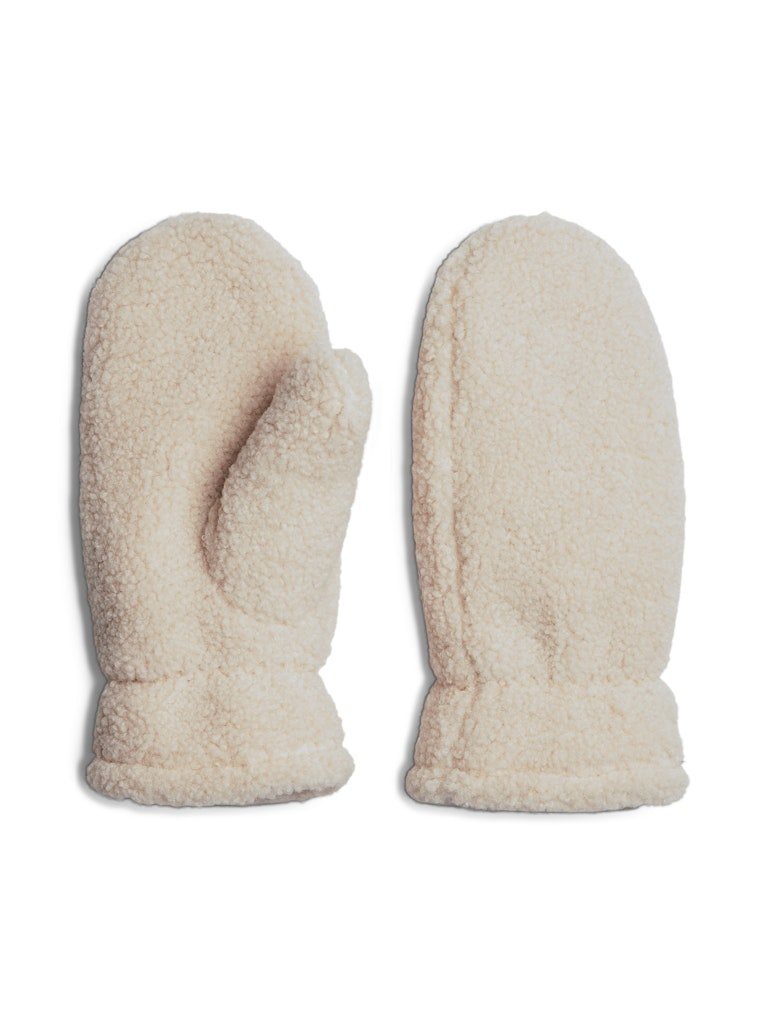 White pepper Handschoenen - Pcnetty Teddy Mittens van Pieces