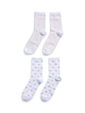 Cloud Dancer 2 PCK GOLD STRIPES GOLD HEARTS ONE SIZE Sokken - Pcnina 2 Pack Sock Box van Pieces