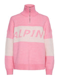 Sachet Pink Pulls - Pcnordan Ls Half Zip Knit van Pieces