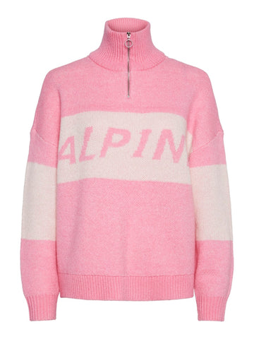 Sachet Pink Pulls - Pcnordan Ls Half Zip Knit van Pieces