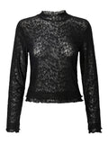Black Tops - Pcollie Ls Lace Top van Pieces