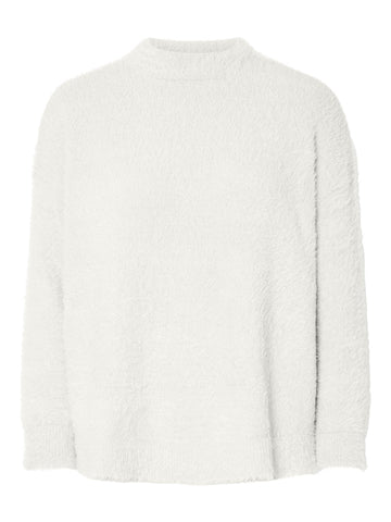 Cloud dancer Pulls - Pcovy Ls Mock Neck Knit van Pieces