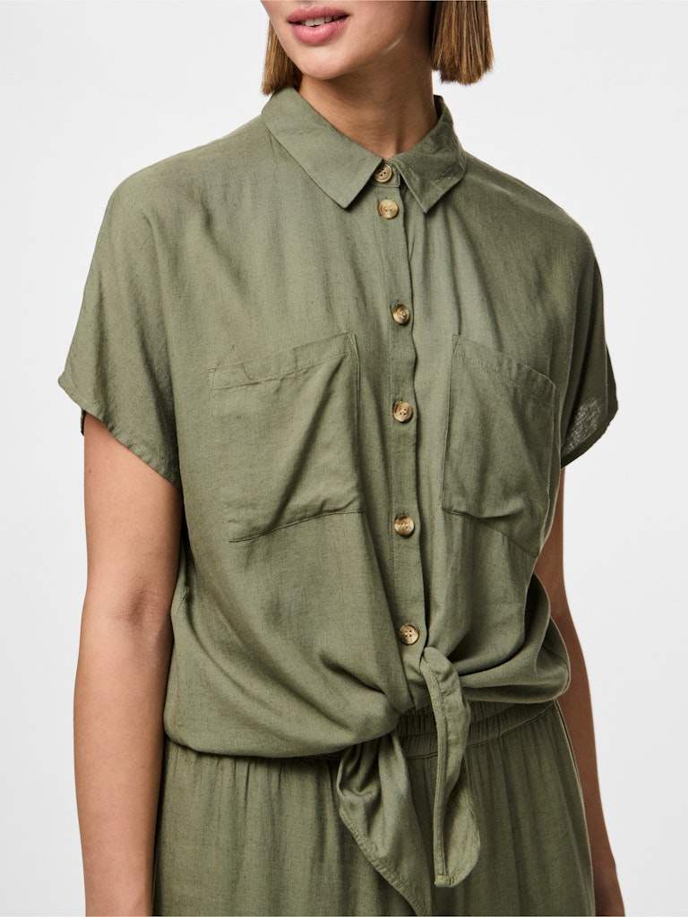 Pcpia Ss Tie Shirt Noos - SS25 van Pieces – Shirts voor dames | Meisjes Brugge