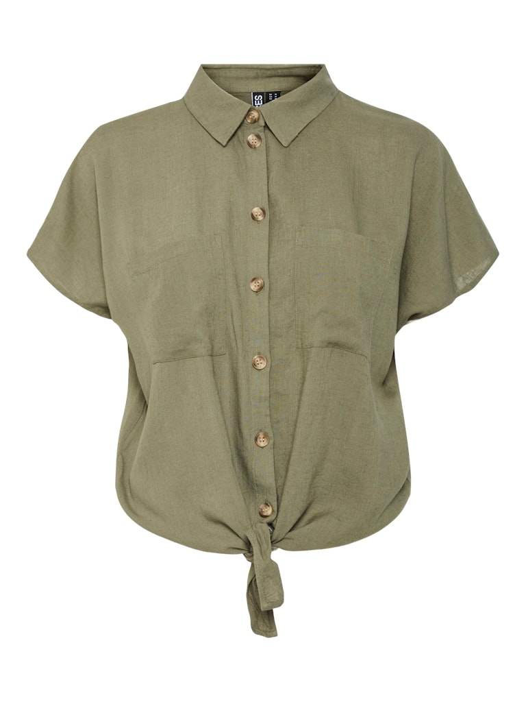 Pcpia Ss Tie Shirt Noos - SS25 van Pieces – Shirts voor dames | Meisjes Brugge