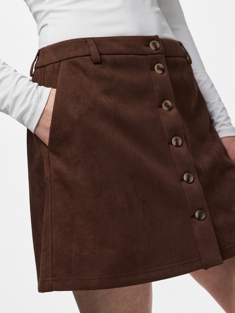 Pcrakel Brushed Hw Short Skirt van Pieces – Rokken voor dames | Meisjes Brugge