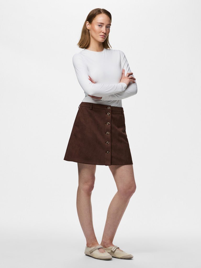 Pcrakel Brushed Hw Short Skirt van Pieces – Rokken voor dames | Meisjes Brugge