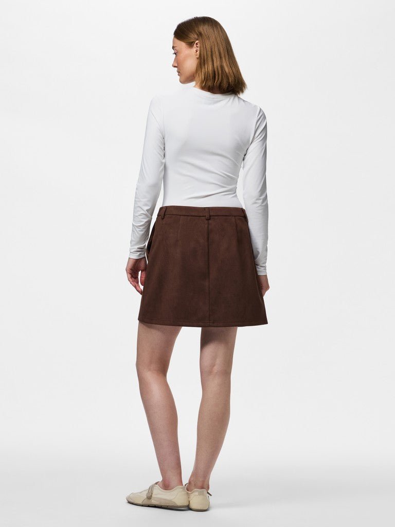Pcrakel Brushed Hw Short Skirt van Pieces – Rokken voor dames | Meisjes Brugge