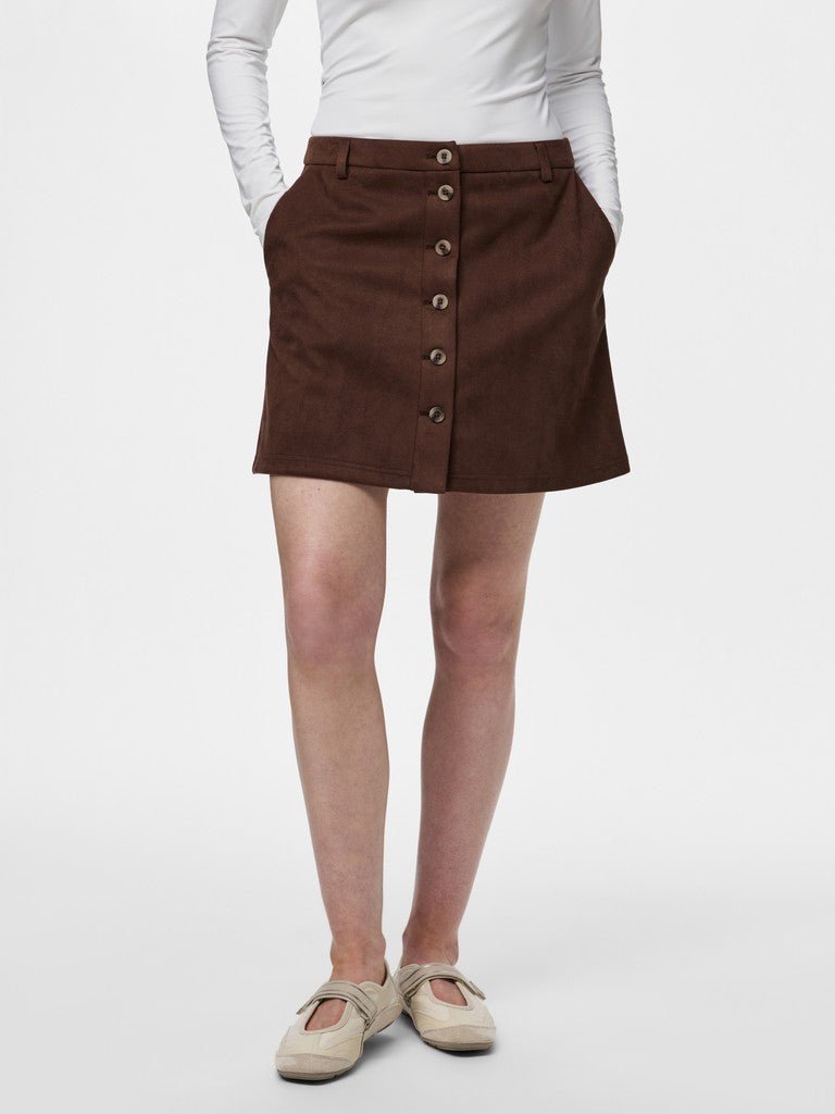 Pcrakel Brushed Hw Short Skirt van Pieces – Rokken voor dames | Meisjes Brugge