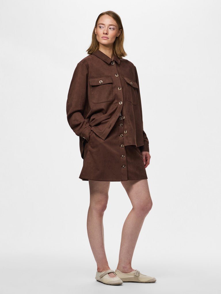 Pcrakel Brushed Hw Short Skirt van Pieces – Rokken voor dames | Meisjes Brugge