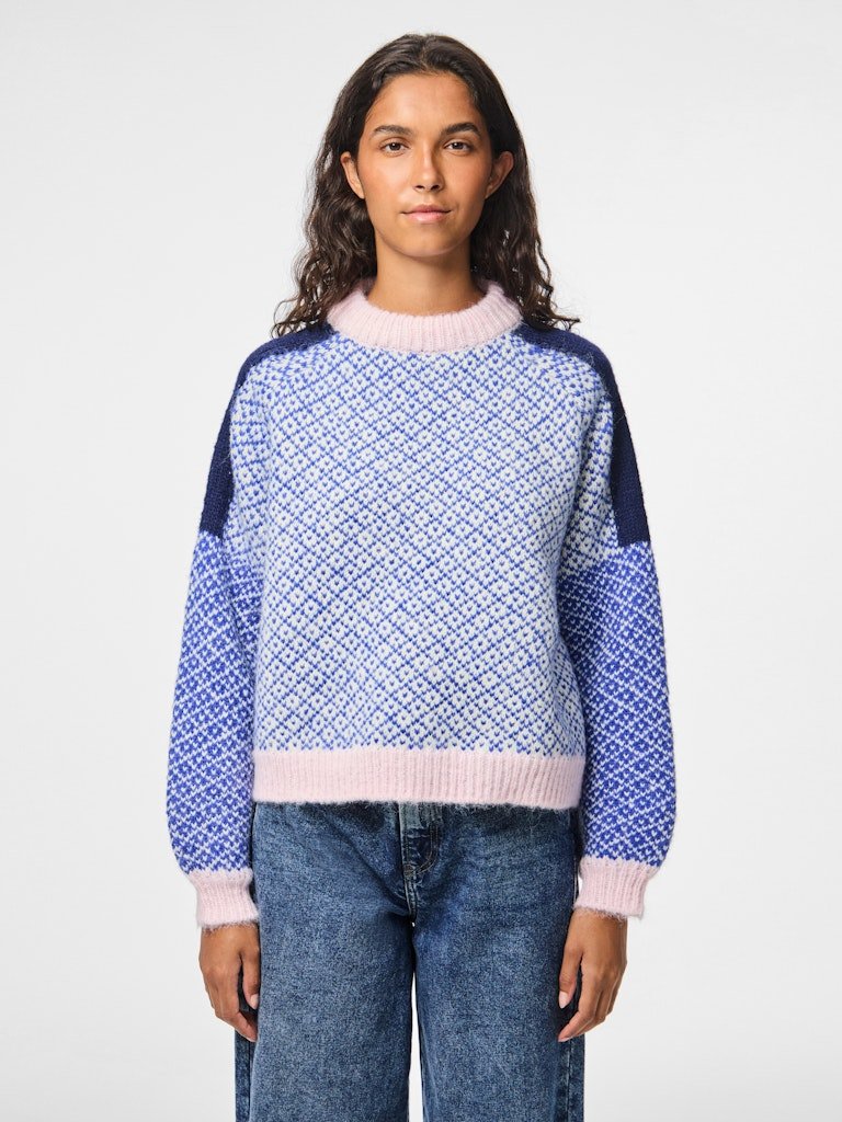 Pulls - Pcremix Ls High Neck Knit van Pieces