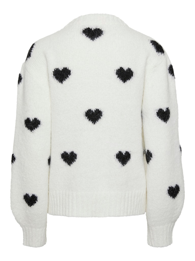 Pulls - Pcrina Ls O-Neck Heart Knit van Pieces