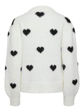 Pcrina Ls O - Neck Heart Knit - koop Pulls van Pieces bij Meisjes Brugge