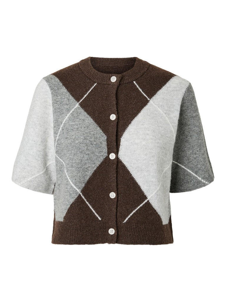 Pcsally Ss Knit Check Cardigan van Pieces – Cardigans voor dames | Meisjes Brugge