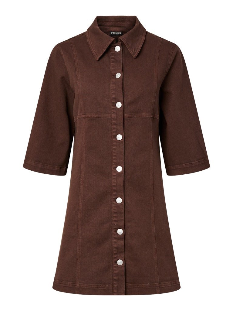 Pcsalume 3/4 Denim Dress – Jurken voor dames in kleur | Meisjes