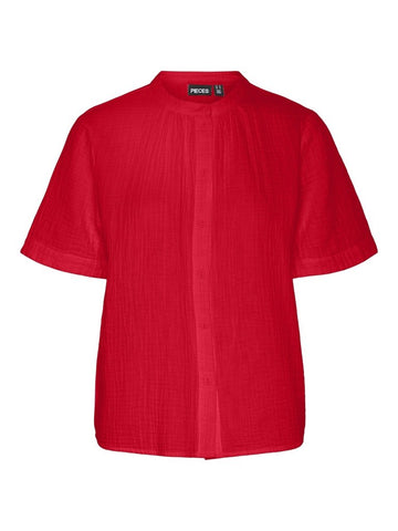 Pcsastina Ss Shirt van Pieces – Shirts voor dames | Meisjes Brugge