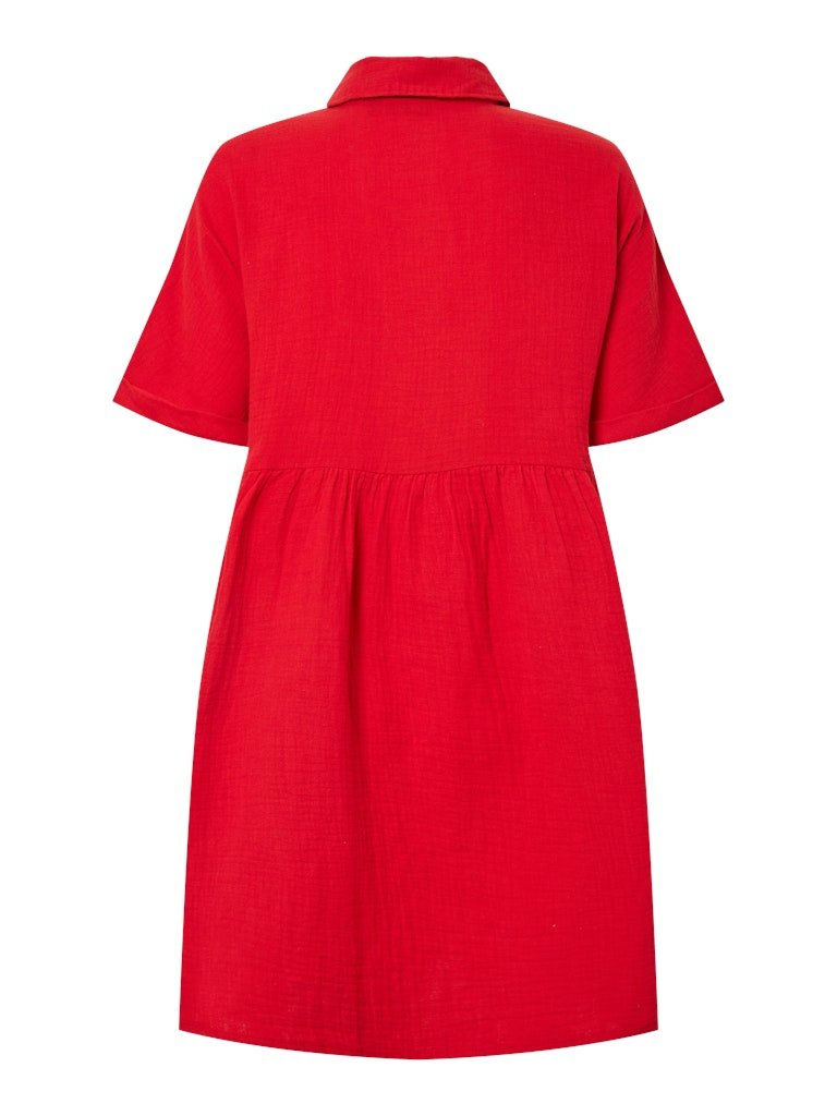 Pcsastina Ss Wide Shirt Dress – Jurken voor dames in kleur | Meisjes
