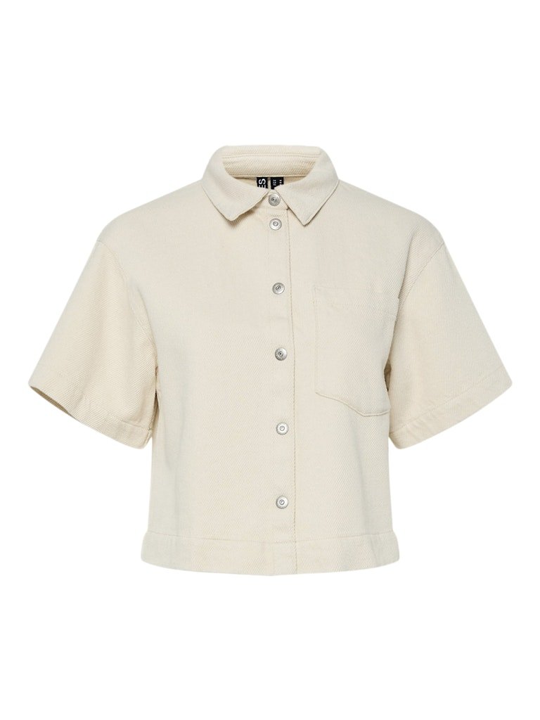 Pcsavanna Ss Denim Shirt - SS26 van Pieces – Shirts voor dames | Meisjes Brugge