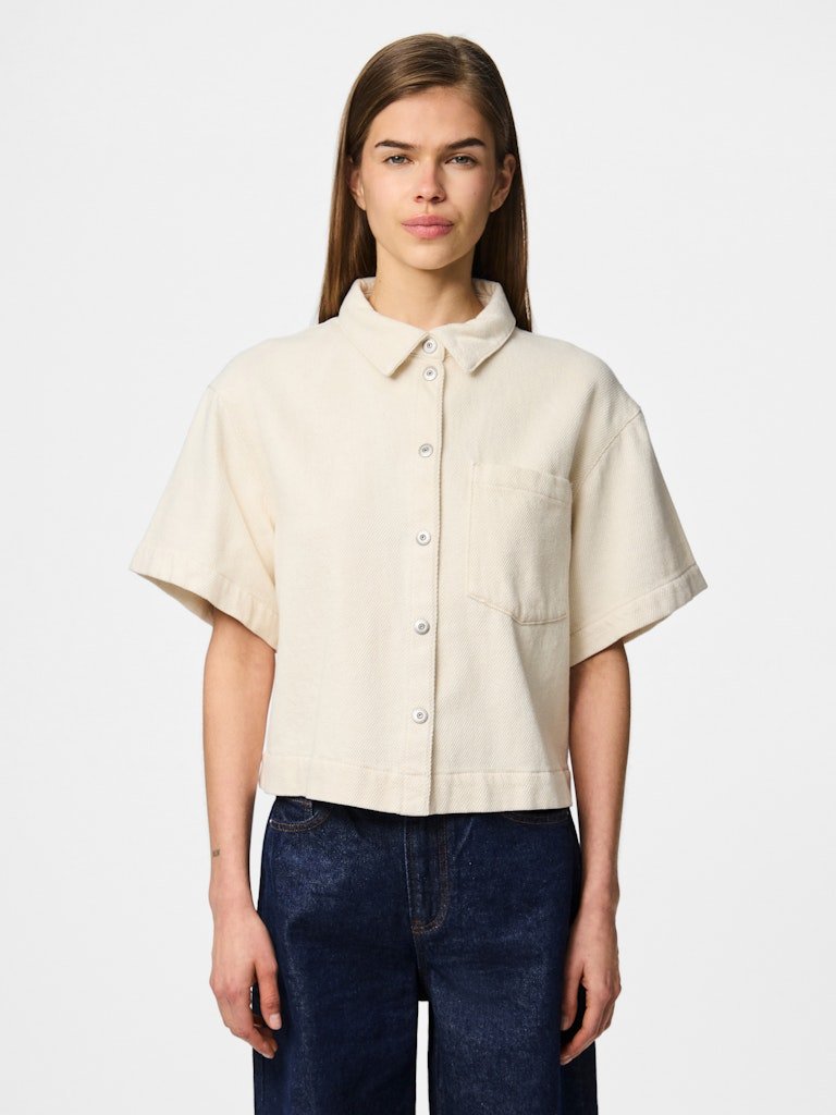 Shirts - Pcsavanna Ss Denim Shirt - SS26 van Pieces