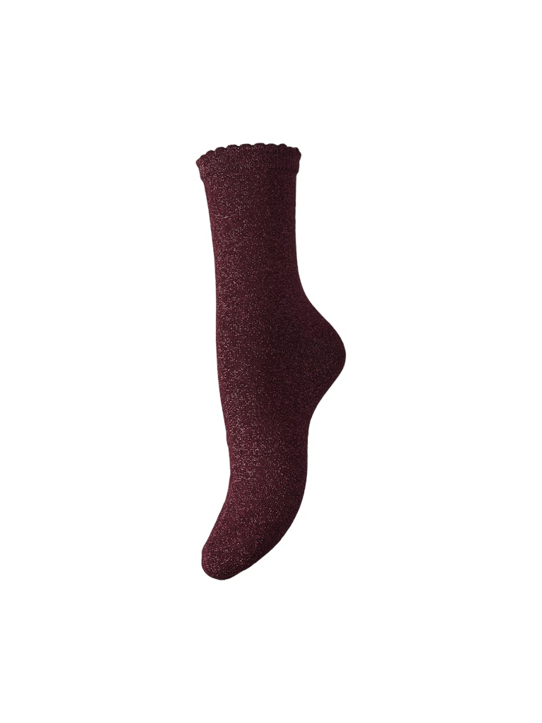 Tawny port ONE SIZE Sokken - Pcsebby Glitter Long Socks Noos van Pieces