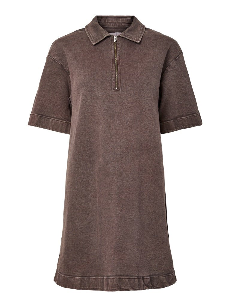 Jurken - Pcselma 3/4 Zip Denim Dress D2D van Pieces