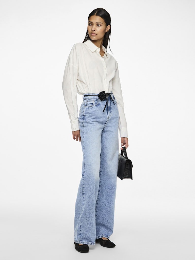 Pcselma Hw Wide Jeans Lb Noos - koop Jeans van Pieces bij Meisjes Brugge